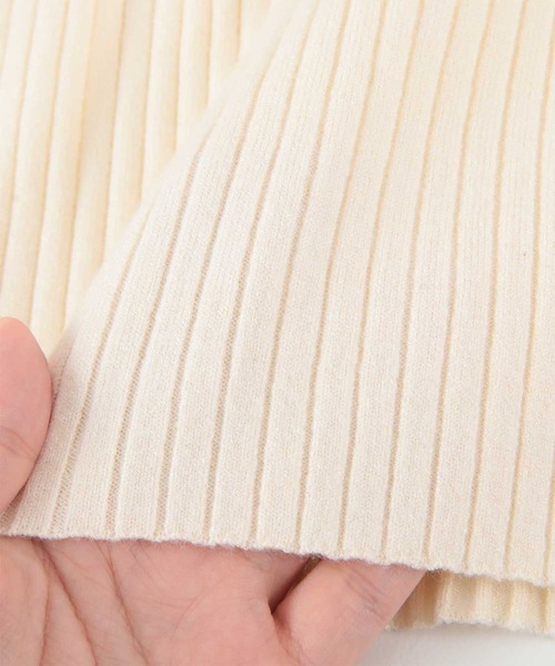 titivate（ティティベイト）の「ボートネックリブ編みニット（ニット/セーター・レディース・ブラック/グレイッシュベージュ/ピンク/ブルーグリーン/アイボリー/ブルー/ホワイト系その他/グレー/レッド/オリーブ/ネイビー・M/S）」の19枚目の写真