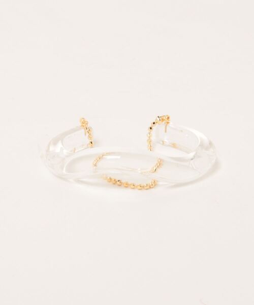 tone(トーン)の「【KuKuLu TOKYO】アクリル×チェーン ウェーブ バングル(バングル/リストバンド・レディース・ホワイト系その他/クリア/パープル系その他・FREE)」の13枚目の写真