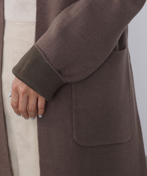 BEAMS HEART(ビームスハート)の「ダブルフェイスニット ロングカーディガン(ウォッシャブル)(カーディガン/ボレロ・レディース・モカ/ネイビー/ベージュ・FREE)」の22枚目の写真