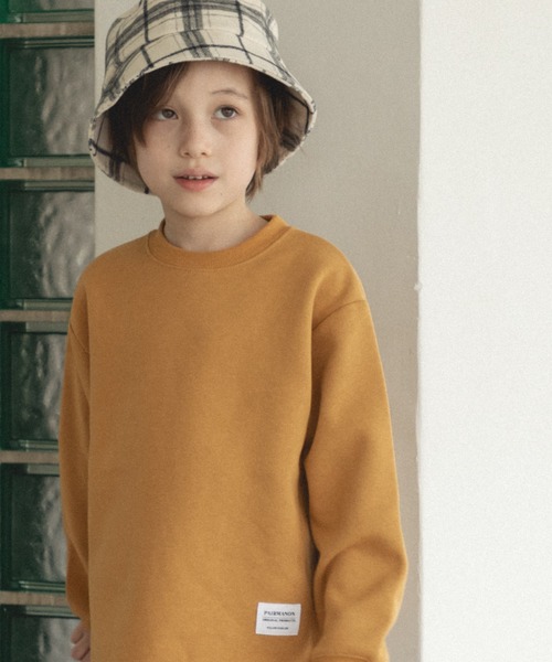 pairmanon(ペアマノン)の「裾ラウンド ネーム付き プルオーバー(スウェット・キッズ・ブルー/ピンク/グレー/グレイッシュベージュ/アイボリー/カーキ/ブラック/ダークブルー/モカ/ブルー系その他3/ラベンダー/マスタード・110/140/100/90/150/120/130)」の11枚目の写真