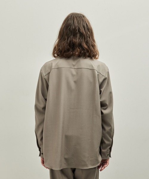 JUNRED(ジュンレッド)の「ウーリーカチオンドレープシャツ(シャツ/ブラウス・メンズ・ベージュ/ダークグリーン/ブラック・L/LL/M)」の15枚目の写真