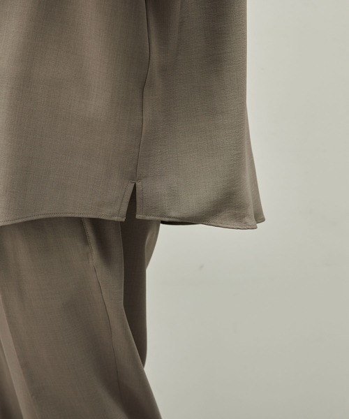 JUNRED(ジュンレッド)の「ウーリーカチオンドレープシャツ(シャツ/ブラウス・メンズ・ベージュ/ダークグリーン/ブラック・L/LL/M)」の18枚目の写真