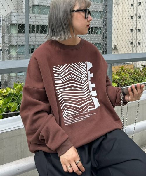 CIAOPANIC TYPY(チャオパニックティピー)の「【WEB限定】【ユニセックス】ビッグシルエットアソートロゴスウェット(スウェット・メンズ・チャコールグレー/ホワイト/ライトグレー/ブラウン・MEDIUM/LARGE)」の7枚目の写真