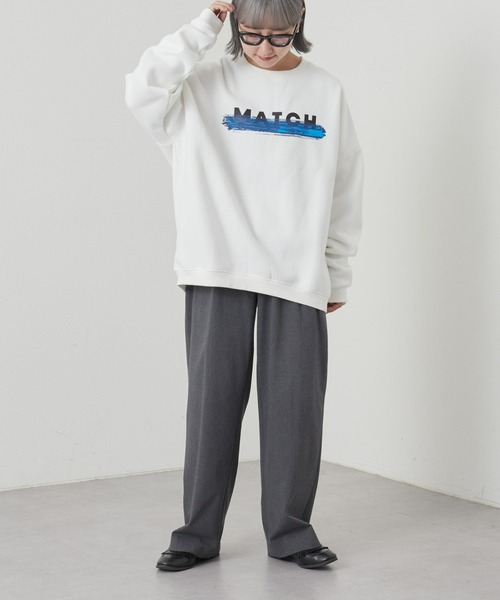 CIAOPANIC TYPY(チャオパニックティピー)の「【WEB限定】【ユニセックス】ビッグシルエットアソートロゴスウェット(スウェット・メンズ・チャコールグレー/ホワイト/ライトグレー/ブラウン・MEDIUM/LARGE)」の13枚目の写真