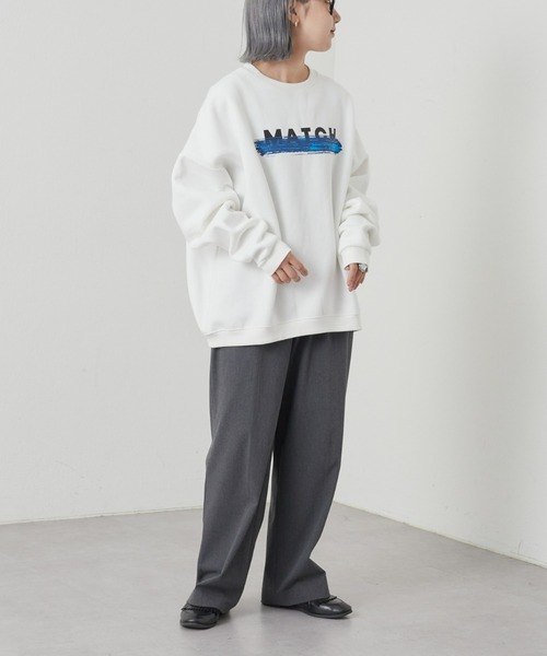 CIAOPANIC TYPY(チャオパニックティピー)の「【WEB限定】【ユニセックス】ビッグシルエットアソートロゴスウェット(スウェット・メンズ・チャコールグレー/ホワイト/ライトグレー/ブラウン・MEDIUM/LARGE)」の14枚目の写真