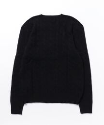 ポロラルフローレン カシミヤ混 ケーブルニットケープ ポンチョ風 レザー 黒 ポロラルフローレン カシミヤ混 ケーブルニットケープ ポンチョ