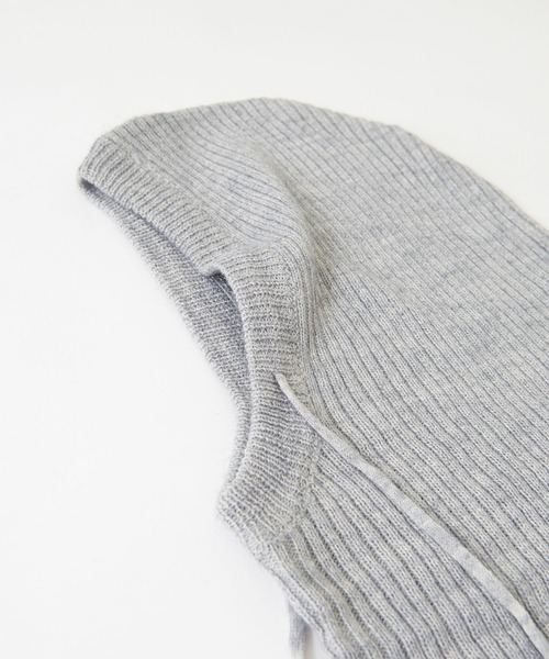 CUBE SUGAR（キューブシュガー）の「WEB限定ニットバラクラバ＆アームウォーマーセット（ネックウォーマー/スヌード・レディース・ブラック/スミクロ/グレー・M）」の7枚目の写真