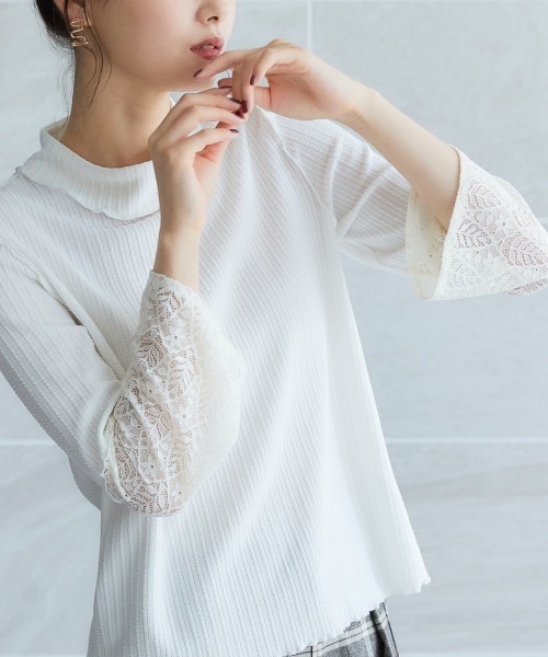 miclat（ミクラ）の「大きいサイズ　袖レースメロウカットソー　miclat（Tシャツ/カットソー・レディース・ブラック/アイボリー・L/5L/3L/4L/LL）」の19枚目の写真