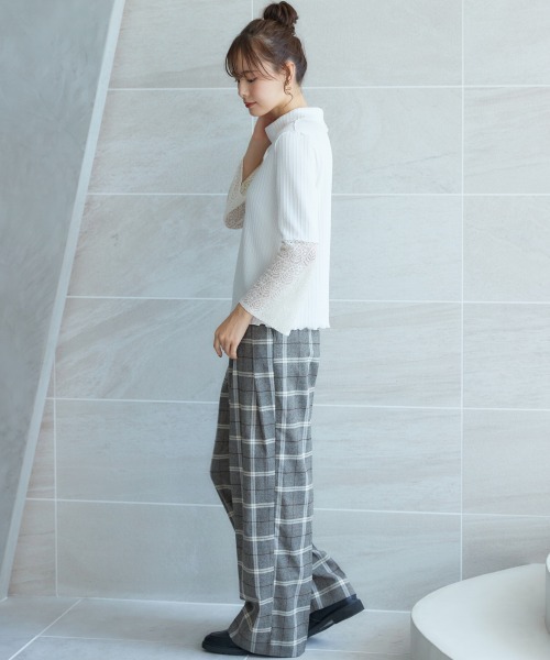 miclat（ミクラ）の「大きいサイズ　袖レースメロウカットソー　miclat（Tシャツ/カットソー・レディース・ブラック/アイボリー・L/5L/3L/4L/LL）」の21枚目の写真