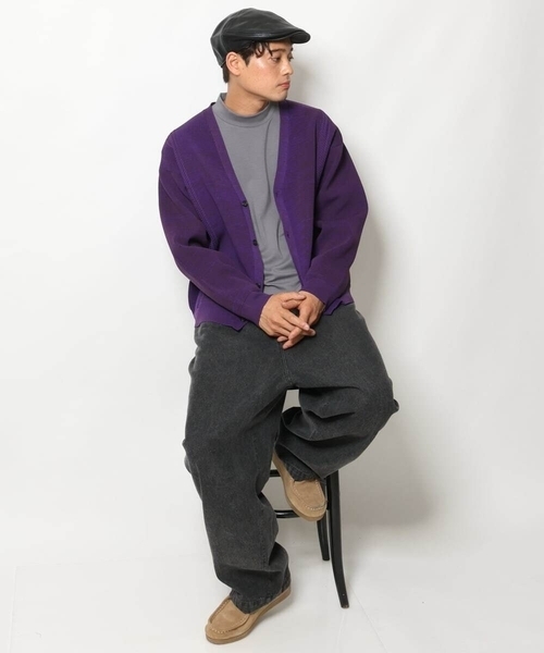 a.v.v（アーヴェヴェ）の「合皮ハンチング（ハンチング/ベレー帽・メンズ・ブラック・46）」の5枚目の写真