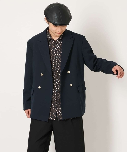 a.v.v（アーヴェヴェ）の「合皮ハンチング（ハンチング/ベレー帽・メンズ・ブラック・46）」の14枚目の写真