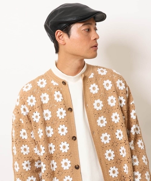 a.v.v（アーヴェヴェ）の「合皮ハンチング（ハンチング/ベレー帽・メンズ・ブラック・46）」の15枚目の写真