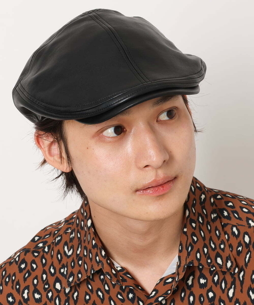 a.v.v（アーヴェヴェ）の「合皮ハンチング（ハンチング/ベレー帽・メンズ・ブラック・46）」の22枚目の写真