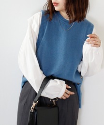 A.N.L ボタンディティールニットベスト