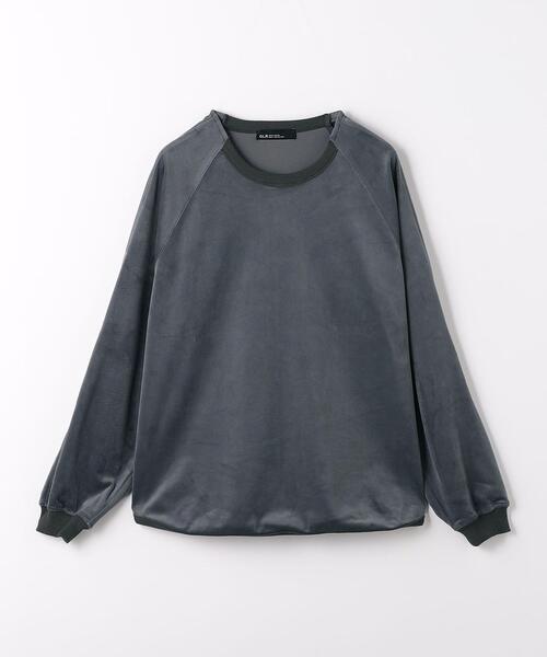 green label relaxing（グリーンレーベルリラクシング）の「Morley ベロア ラグラン 長袖 Tシャツ（Tシャツ/カットソー・メンズ・オレンジ系その他/オフホワイト/ダークグレー・L/M/S）」の8枚目の写真