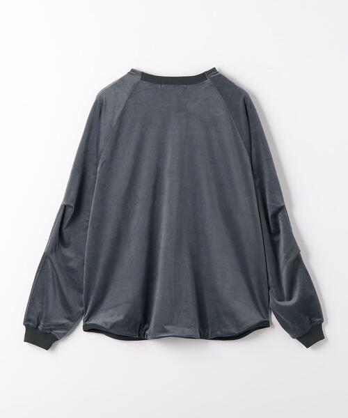 green label relaxing（グリーンレーベルリラクシング）の「Morley ベロア ラグラン 長袖 Tシャツ（Tシャツ/カットソー・メンズ・オレンジ系その他/オフホワイト/ダークグレー・L/M/S）」の9枚目の写真