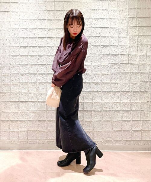 ESPERANZA（エスペランサ）の「ラウンドトゥヒールショートブーツ（ブーツ・レディース・ブラック/その他1・L/M）」の4枚目の写真