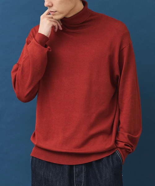 CRAFT STANDARD BOUTIQUE（クラフトスタンダードブティック）の「タートルネックニットプルオーバー（ニット/セーター・メンズ・ライトグレー/ブラック/カーキ/アイボリー/チャコールグレー/レッド系その他5・XL/L/M）」の6枚目の写真