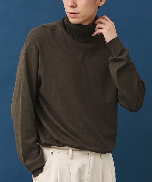 CRAFT STANDARD BOUTIQUE（クラフトスタンダードブティック）の「タートルネックニットプルオーバー（ニット/セーター・メンズ・ライトグレー/ブラック/カーキ/アイボリー/チャコールグレー/レッド系その他5・XL/L/M）」の7枚目の写真