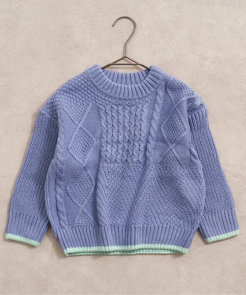 BREEZE(ブリーズ)の「【洗える/7色展開】ウォッシャブルニット(ニット/セーター・キッズ・エメラルド/オフホワイト/レッド/オレンジ/パープル/ブラウン/ネイビー・130/90/140/110/100/120/80)」の5枚目の写真