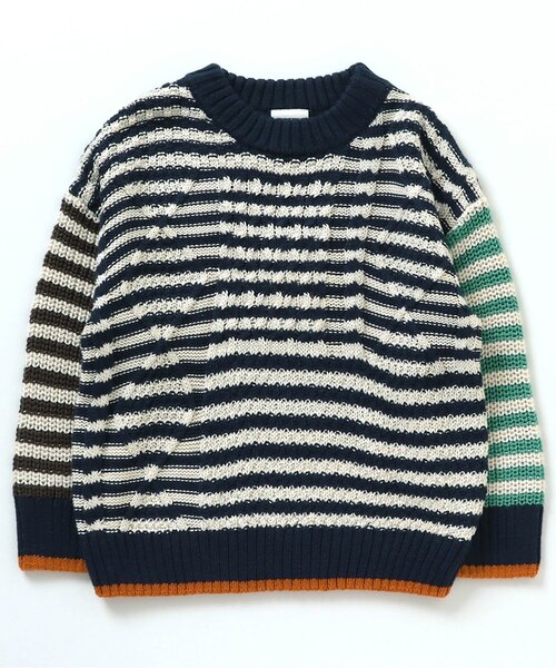 BREEZE(ブリーズ)の「【洗える/7色展開】ウォッシャブルニット(ニット/セーター・キッズ・エメラルド/オフホワイト/レッド/オレンジ/パープル/ブラウン/ネイビー・130/90/140/110/100/120/80)」の11枚目の写真