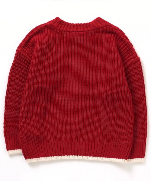 BREEZE(ブリーズ)の「【洗える/7色展開】ウォッシャブルニット(ニット/セーター・キッズ・エメラルド/オフホワイト/レッド/オレンジ/パープル/ブラウン/ネイビー・130/90/140/110/100/120/80)」の12枚目の写真