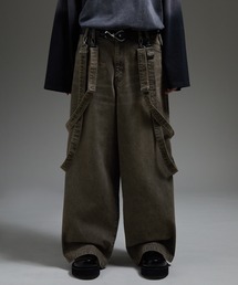 cussil（クシル）の「【cussil/クシル】【11.5oz】ルーズシルエットダブルサスペンダーワイドパンツ（デニムパンツ・メンズ）」