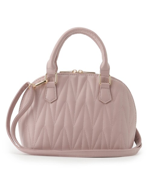 Ober Tashe(オーバータッシェ)の「キルティング 2WAY ショルダーバッグ ボストン(ショルダーバッグ・レディース・アイボリー/ピンク系/グレー/ブラック・FREE)」の11枚目の写真