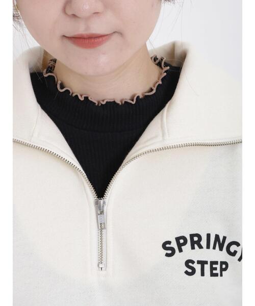 Samansa Mos2（サマンサ モスモス）の「裏毛ハーフジップスウェット（Tシャツ/カットソー・レディース・グリーン/ネイビー/イエロー/キナリ・F）」の18枚目の写真