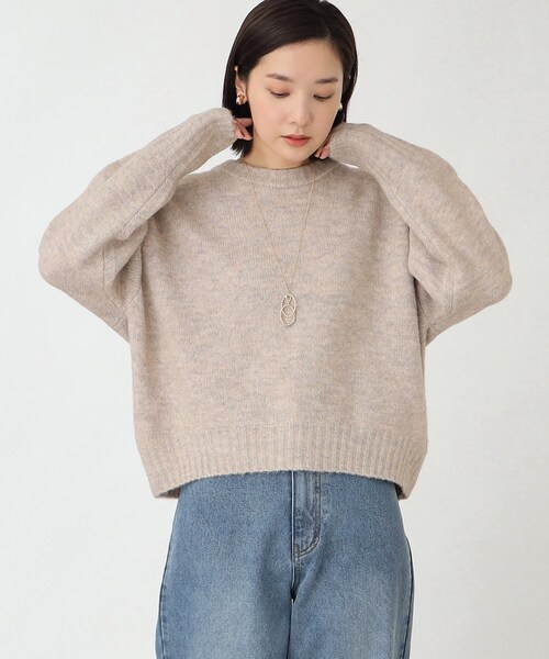 THE SHOP TK （ザ ショップ ティーケー ）の「◆エアリークルーニットAC／PE（ニット/セーター・レディース・グリーン系/チャコールグレー/ブルー/ライトベージュ・99）」の3枚目の写真