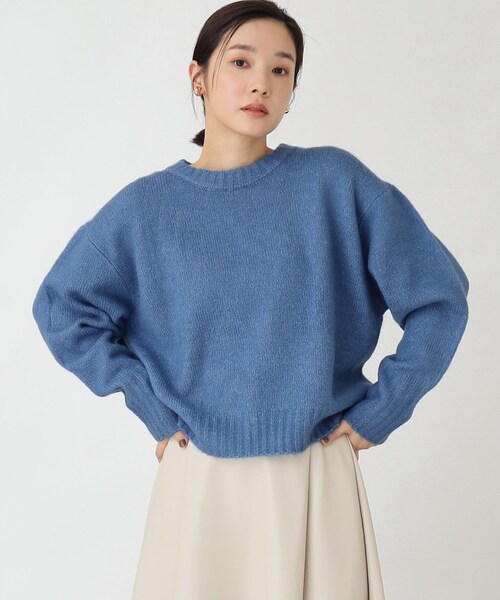 THE SHOP TK （ザ ショップ ティーケー ）の「◆エアリークルーニットAC／PE（ニット/セーター・レディース・グリーン系/チャコールグレー/ブルー/ライトベージュ・99）」の4枚目の写真