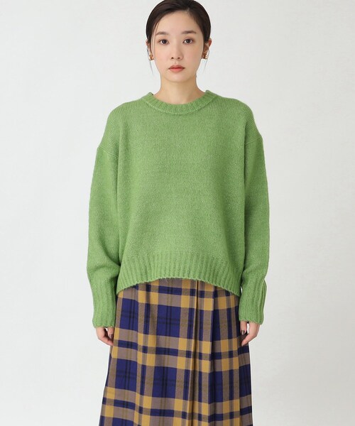 THE SHOP TK （ザ ショップ ティーケー ）の「◆エアリークルーニットAC／PE（ニット/セーター・レディース・グリーン系/チャコールグレー/ブルー/ライトベージュ・99）」の5枚目の写真