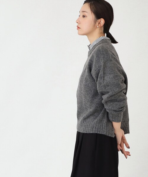 THE SHOP TK （ザ ショップ ティーケー ）の「◆エアリークルーニットAC／PE（ニット/セーター・レディース・グリーン系/チャコールグレー/ブルー/ライトベージュ・99）」の11枚目の写真