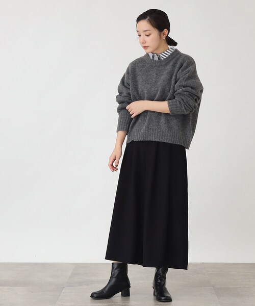 THE SHOP TK （ザ ショップ ティーケー ）の「◆エアリークルーニットAC／PE（ニット/セーター・レディース・グリーン系/チャコールグレー/ブルー/ライトベージュ・99）」の13枚目の写真