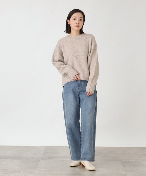 THE SHOP TK （ザ ショップ ティーケー ）の「◆エアリークルーニットAC／PE（ニット/セーター・レディース・グリーン系/チャコールグレー/ブルー/ライトベージュ・99）」の17枚目の写真