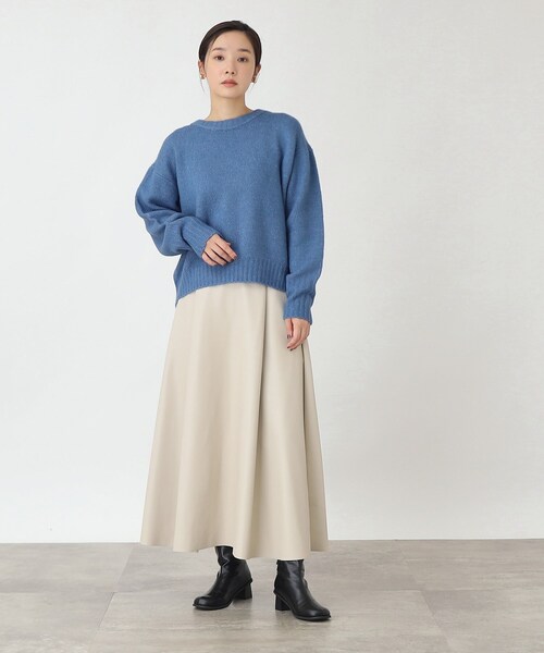 THE SHOP TK （ザ ショップ ティーケー ）の「◆エアリークルーニットAC／PE（ニット/セーター・レディース・グリーン系/チャコールグレー/ブルー/ライトベージュ・99）」の21枚目の写真