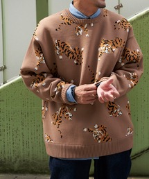 NO NEED（ノーニード）の「総柄クルーネックニット（ニット/セーター）」