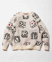 NO NEED（ノーニード）の「総柄クルーネックニット（ニット/セーター）」