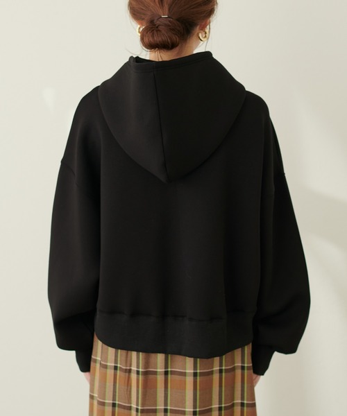 セール】ハーフZIPダンボールショート丈プルパーカー（Tシャツ