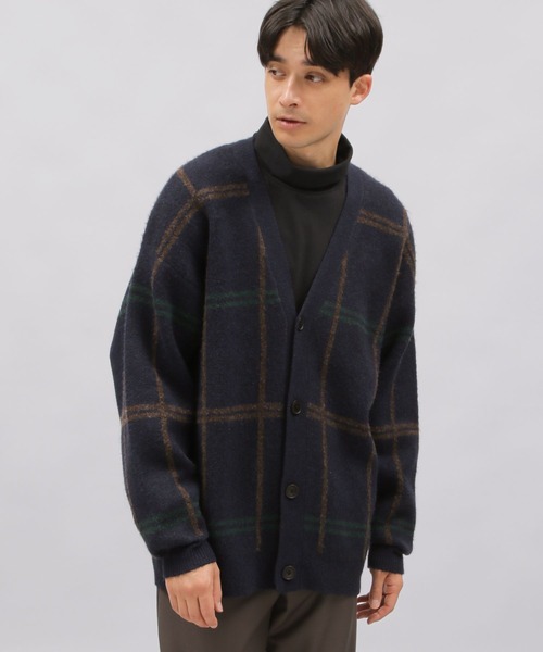 LAKOLE（ラコレ）の「Ｗジャガードチェックニットカーディガン / 907340（カーディガン/ボレロ・メンズ・アイボリー/ブルー/ネイビー・LARGE/X-LARGE/MEDIUM）」の8枚目の写真