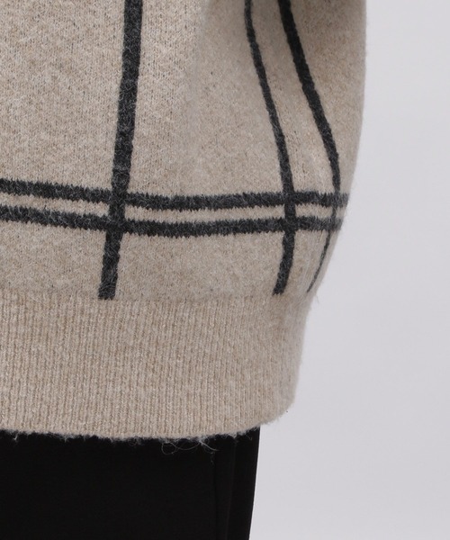 LAKOLE（ラコレ）の「Ｗジャガードチェックニットカーディガン / 907340（カーディガン/ボレロ・メンズ・アイボリー/ブルー/ネイビー・LARGE/X-LARGE/MEDIUM）」の15枚目の写真