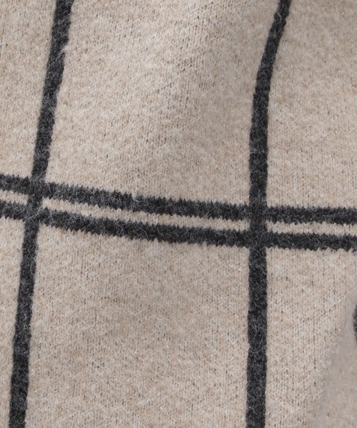 LAKOLE（ラコレ）の「Ｗジャガードチェックニットカーディガン / 907340（カーディガン/ボレロ・メンズ・アイボリー/ブルー/ネイビー・LARGE/X-LARGE/MEDIUM）」の16枚目の写真