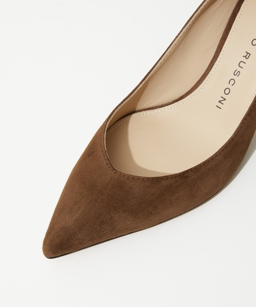 ファビオルスコーニ ポインテッドトゥ スエード パンプス