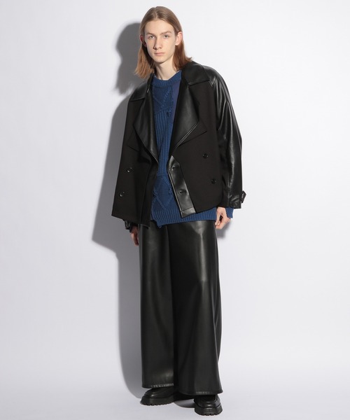 HARE（ハレ）の「OVERニットドッキングスウェット(HARE)（スウェット・メンズ・ブラック/ブルー・FREE）」の5枚目の写真