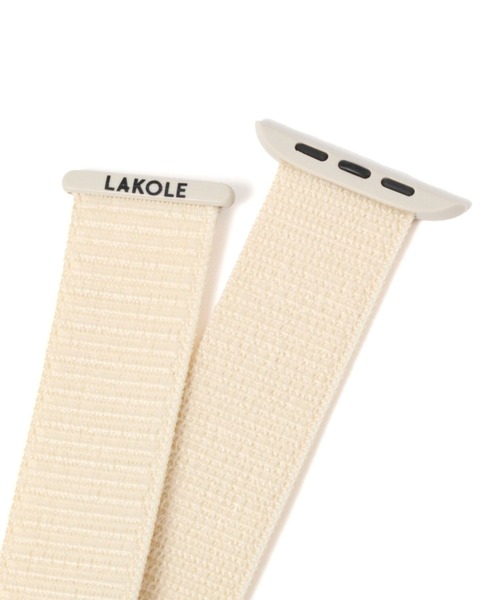 LAKOLE（ラコレ）の「AppleWatchベルト[ゴム] / 990198（デジタル腕時計・レディース・チャコール/アイボリー・X-SMALL/SMALL）」の15枚目の写真
