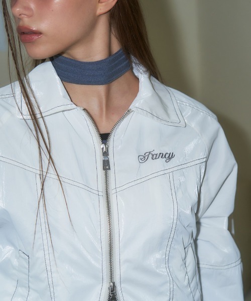 FANCY CLUB（ファンシークラブ）の「A'GEM/9 × .kom『 FANCY CLUB/ファンシークラブ』Glossy stitch jacket/グロッシーステッチジャケット（その他アウター・レディース・A/ホワイト/ブラック・FREE）」の17枚目の写真