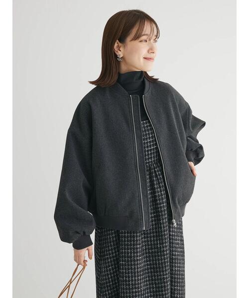 ELENCARE DUE(エレンカーレデュエ)の「・ELENCARE DUE ウールライクブルゾン(ブルゾン・レディース・アイボリー/モカ/チャコールグレー・FREE)」の5枚目の写真