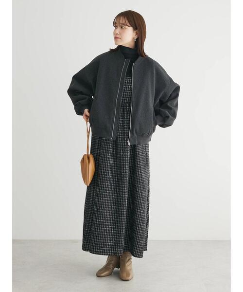 ELENCARE DUE(エレンカーレデュエ)の「・ELENCARE DUE ウールライクブルゾン(ブルゾン・レディース・アイボリー/モカ/チャコールグレー・FREE)」の6枚目の写真