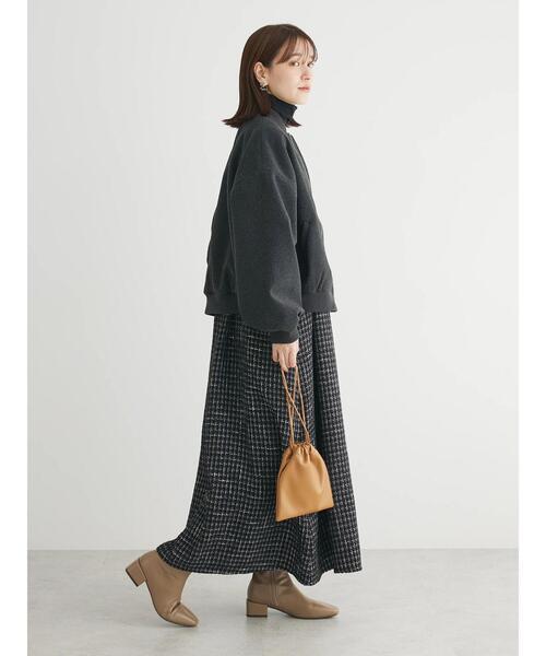 ELENCARE DUE(エレンカーレデュエ)の「・ELENCARE DUE ウールライクブルゾン(ブルゾン・レディース・アイボリー/モカ/チャコールグレー・FREE)」の7枚目の写真