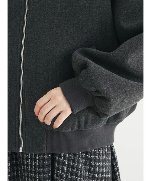 ELENCARE DUE(エレンカーレデュエ)の「・ELENCARE DUE ウールライクブルゾン(ブルゾン・レディース・アイボリー/モカ/チャコールグレー・FREE)」の13枚目の写真